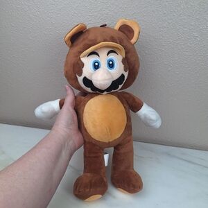 Super Mario Bros. 15” Tanooki Suit Plush Doll 2023 Nintendo